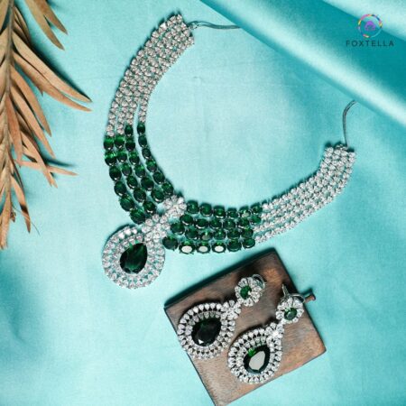Emerald Empress AD Necklace Set