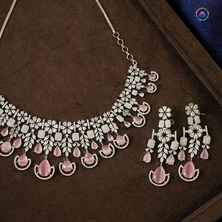 Imperial Blush AD Necklace Set