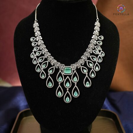 Mint Teardrop Frost AD Necklace Set