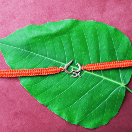 Om O04 Rakhi-Silver Rakhi