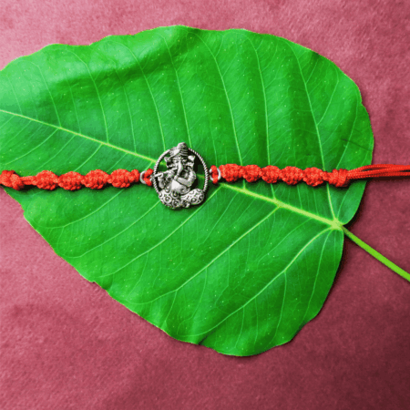 Ganpati G05 Rakhi-Silver Rakhi