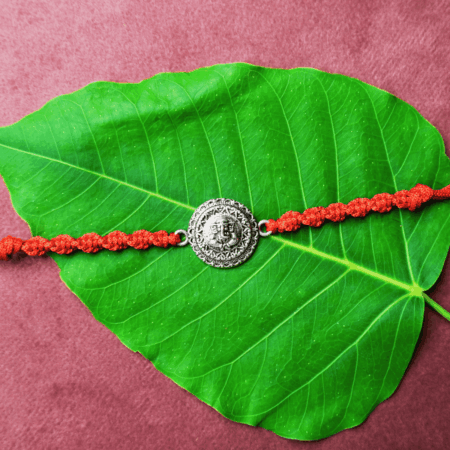 Ganpati G07 Rakhi-Silver Rakhi