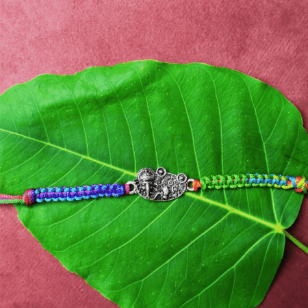 Ganpati G08 Rakhi-Silver Rakhi