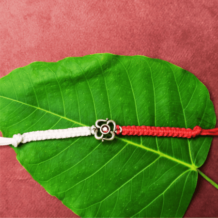 Swastik S01 Rakhi-Silver Rakhi