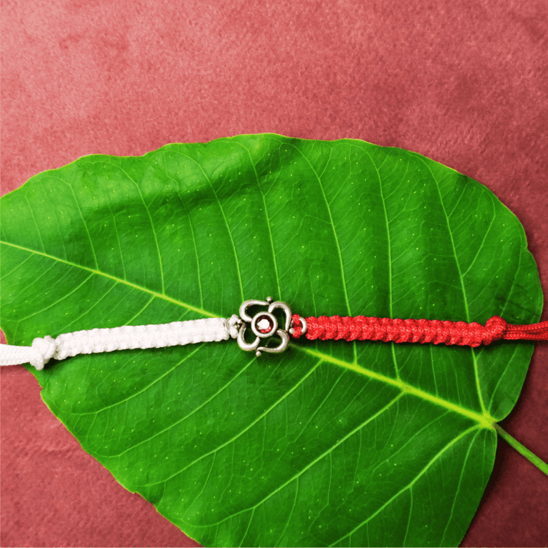 Swastik S01 Rakhi-Silver Rakhi