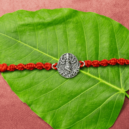 Ganpati G13 Rakhi -Silver Rakhi